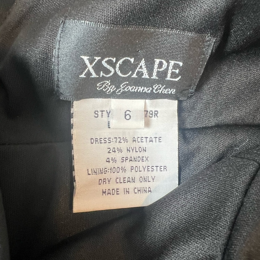 XSCAPE By Joanna Chen Black long Formal Dress Size 6 - Picture 3 of 10
